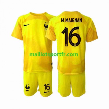 Maillot de Foot France Mike Maignan 16 Gardien Troisieme Coupe du monde 2022 Maillot de Foot France Mike Maignan 16 Gardien Troisieme Coupe du monde 2022